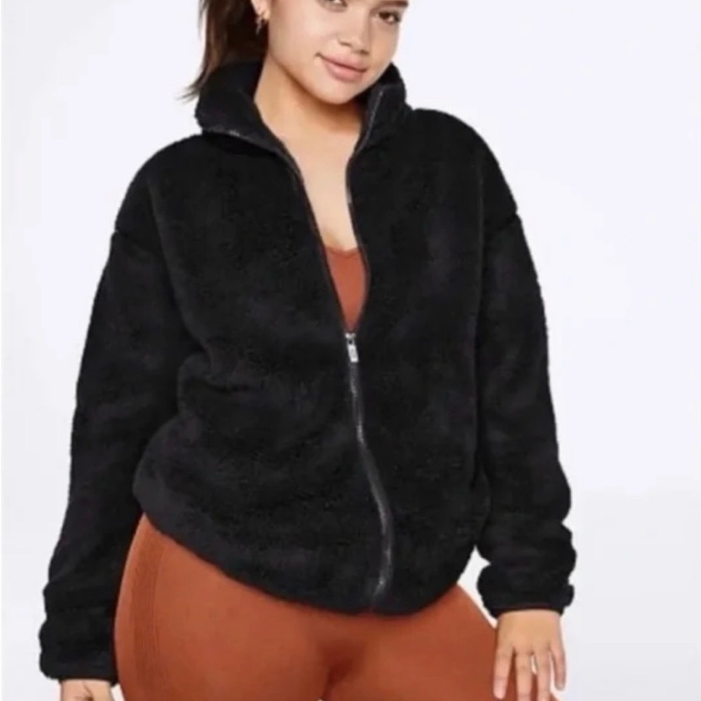 Victoria's Secret Black Teddy Jacket XXL NWT